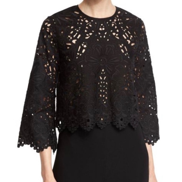 Theory Tops - Theory Brizabela Embroidered Linen Top